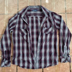 Red/Grey Kolby Button-Down Men’s XL